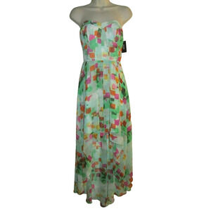 GUESS Y2K‎ Fairy Dress Size 6 High Low Hem Chiffon overlay Event Party Rainbow